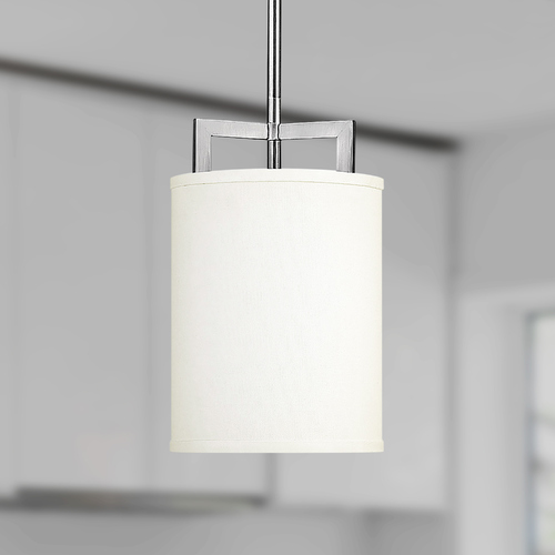 Hinkley Modern Mini-Pendant Light with White Shade 3207AN