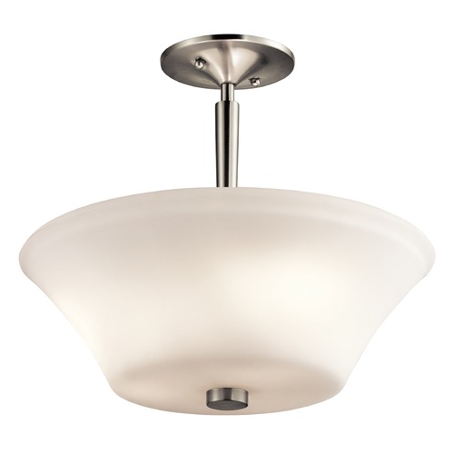 Kichler Lighting Aubrey 15-Inch Semi-Flush Mount in Brushed Nickel by Kichler Lighting 43669NI