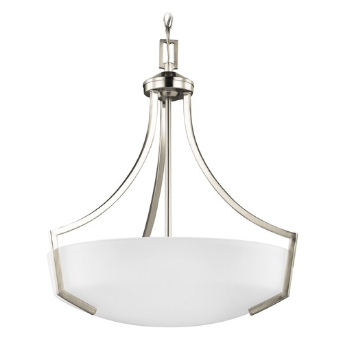 Hanford 20.63-Inch Pendant in Brushed Nickel by Generation Lighting