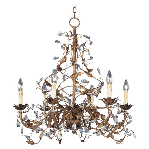 Elegante Etruscan Gold Crystal Chandelier by Maxim Lighting
