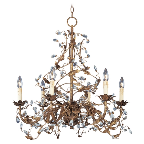 Maxim Lighting Elegante Etruscan Gold Crystal Chandelier by Maxim Lighting 2851EG