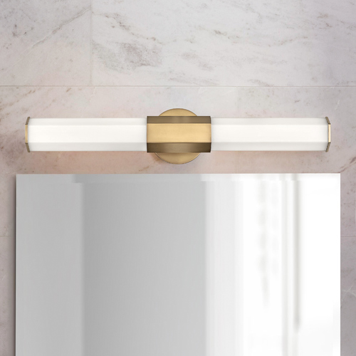 Hinkley Facet 26-Inch Heritage Brass LED Bath Light by Hinkley Lighting 51152HB