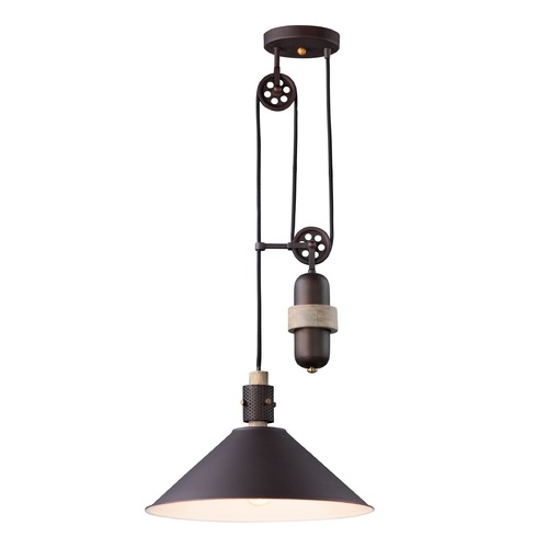 Maxim Lighting Tucson Oil Rubbed Bronze & Weathered Wood Pendant by Maxim Lighting 10090OIWWD