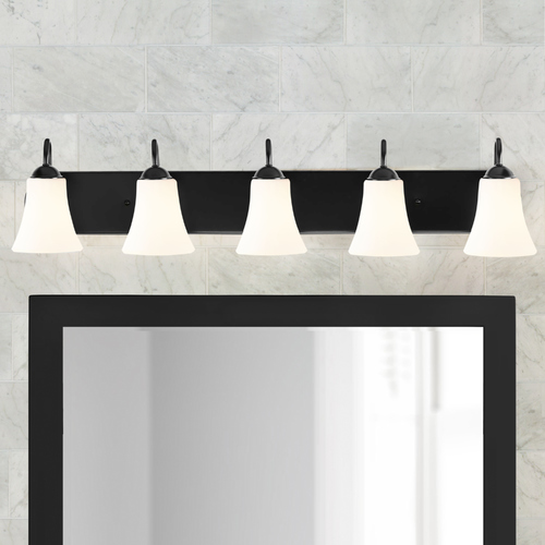 Classic Black 5-Light Bathroom Light by Progress Lighting