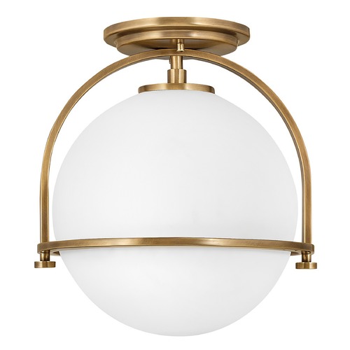 Somerset Small Semi-Flush Mount in Heritage Brass by Hinkley Lighting