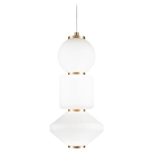 Dango Oxidized Gold LED Pendant by Matteo Lighting