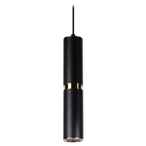 Cicada 10-Inch LED Pendant in Black & Brass by Avenue Lighting