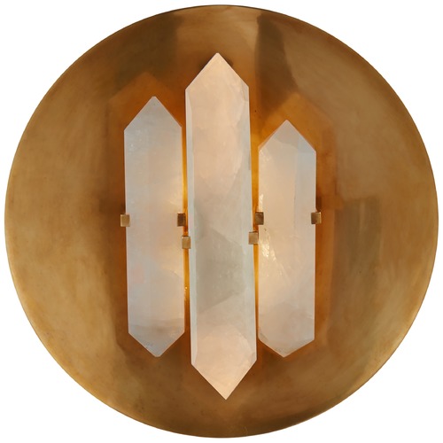 Visual Comfort Signature Collection Kelly Wearstler Halcyon Rock Crystal Sconce by VC Signature KW2090ABQ
