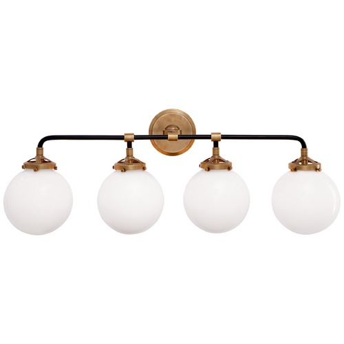 Visual Comfort Signature Collection Ian K. Fowler Bistro 4-Light Sconce in Brass by Visual Comfort Signature S2025HABBLKWG