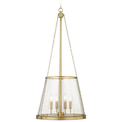 Z-Lite Prescott Rubbed Brass Pendant by Z-Lite 341P18-RB