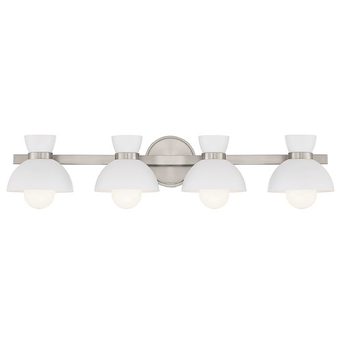 33.50-Inch Bath Light in Brushed Nickel by Meridian