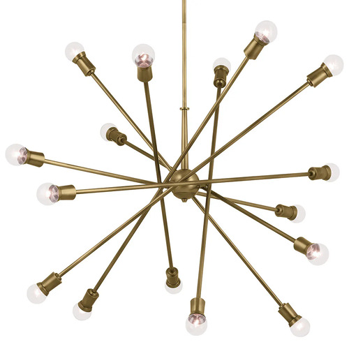 Armstrong 63-Inch Chandelier in Natural Brass by Kichler Lighting
