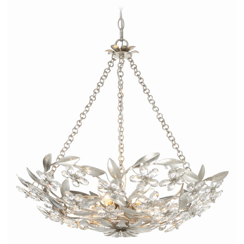 Crystorama Lighting Marselle Antique Silver Chandelier