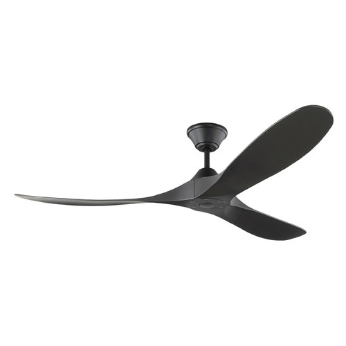 Visual Comfort Fan Collection Maverick Coastal 60 Midnight Black Ceiling Fan Without Light