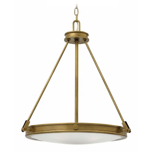 Hinkley Hinkley Collier Heritage Brass Pendant Light with Bowl / Dome Shade 3384HB