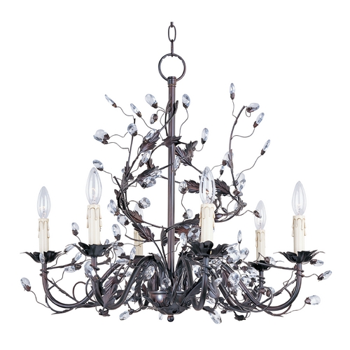 Maxim Lighting Elegante Oil Rubbed Bronze Crystal Chandelier by Maxim Lighting 2851OI