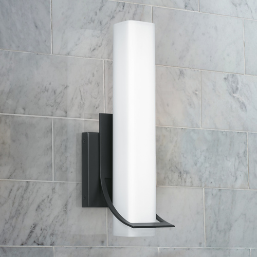 Blade Small Earth Black Integrated LED Bathroom Light 3000K by Quoizel Lighting