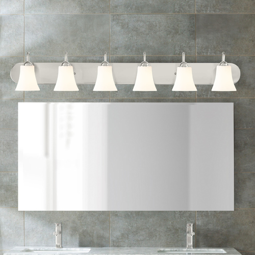 Classic Brushed Nickel 6-Light Bathroom Light by Progress Lighting