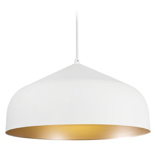 Helena White with Gold Pendant by Kuzco Lighting