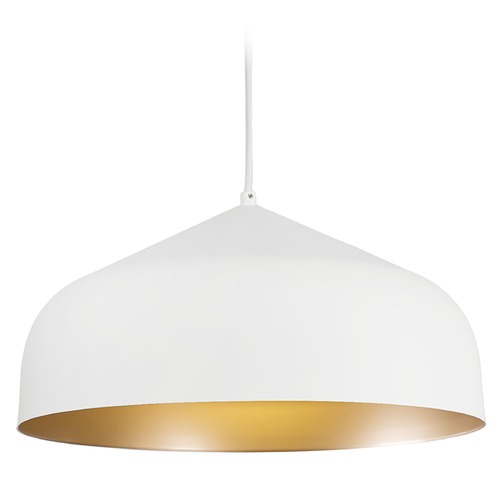 Kuzco Lighting Helena White with Gold Pendant by Kuzco Lighting 49117-WH/GD