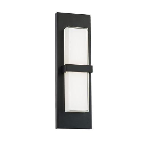 WAC Lighting Bandeau 16-Inch LED Outdoor Wall Light in Black 3CCT 3000K by WAC Lighting WS-W21116-30-BK