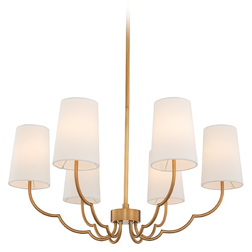 Kalco Lighting Sophia 28-Inch 6-Light Chandelier in New Brass by Kalco Lighting 514372NB