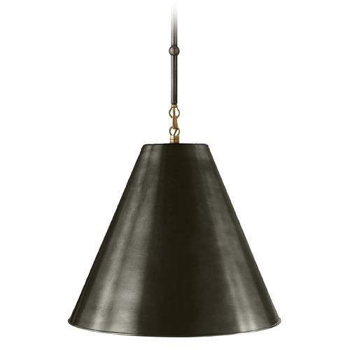 Thomas OBrien Goodman Pendant in Bronze & Brass by Visual Comfort Signature