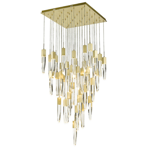 Original Aspen Brushed Brass LED Multi-Light Pendant by Avenue Lighting