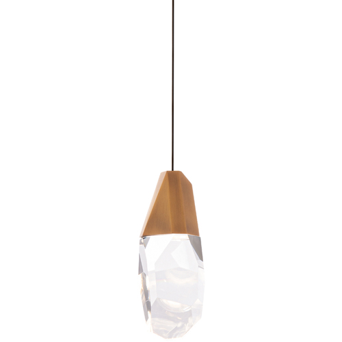 Martini LED Mini Pendant in Aged Brass by Schonbek Beyond