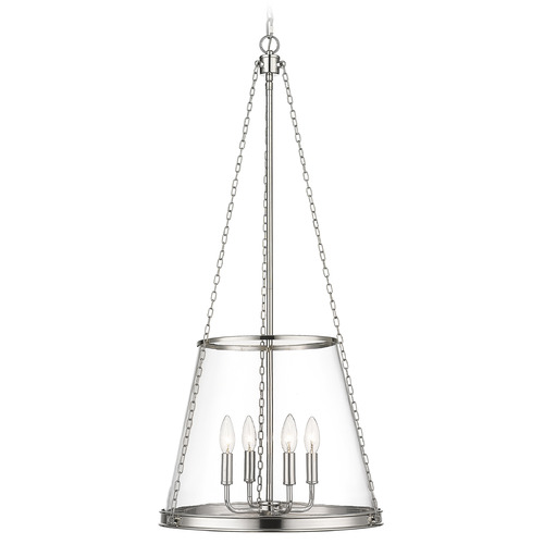 Z-Lite Prescott Polished Nickel Pendant by Z-Lite 341P18-PN