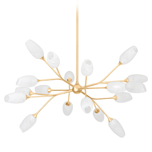 Troy Lighting Troy Lighting Aldean Vintage Gold Leaf LED Chandelier F2144-VGL