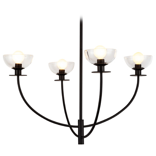 Alora Lighting Alan Pepin Sylvia Matte Black Chandelier