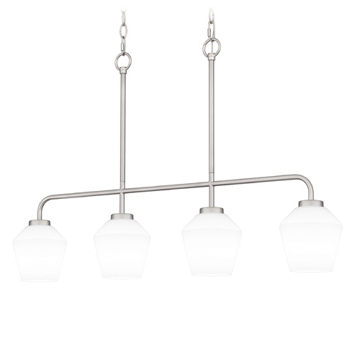 Quoizel Lighting Nielson Brushed Nickel Island Light with Bowl / Dome Shade