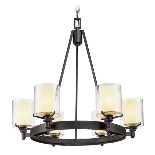 Troy Lighting Arcadia Textured Iron Chandelier