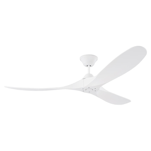 Visual Comfort Fan Collection Maverick Coastal 60 Matte White Ceiling Fan Without Light