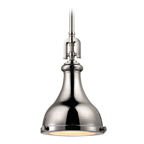 Elk Lighting Elk Lighting Rutherford Polished Nickel Mini-Pendant Light with Bowl / Dome Shade 57030/1