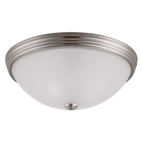 13-Inch Satin Nickel Flush Mount by Savoy House