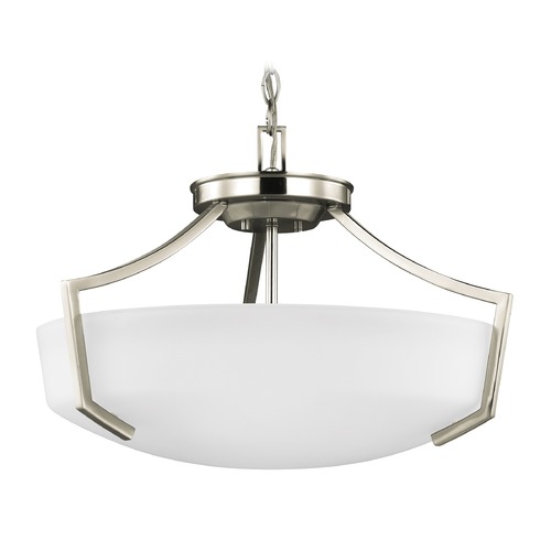 Hanford Convertible Pendant in Brushed Nickel by Generation Lighting