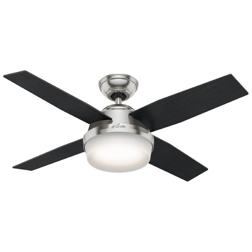 Dempsey Brushed Nickel LED Ceiling Fan by Hunter Fan Company