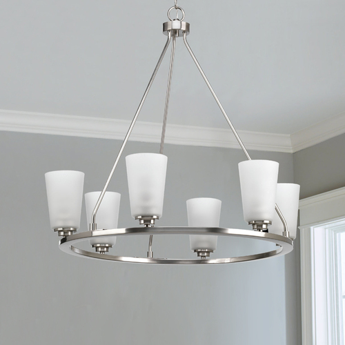 Progress Lighting Debut Brushed Nickel Chandelier by Progress Lighting P400015-009