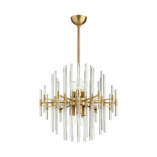 Quebec Small Pendant in Aged Brass by Cyan Design