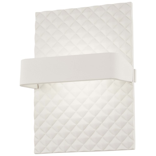 George Kovacs Lighting Quilted Matte White LED Sconce by George Kovacs P1774-044B-L