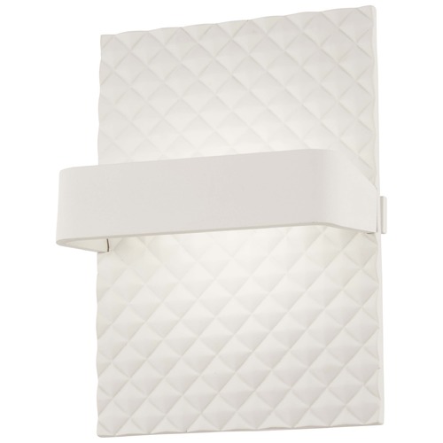 Quilted Matte White LED Sconce by George Kovacs