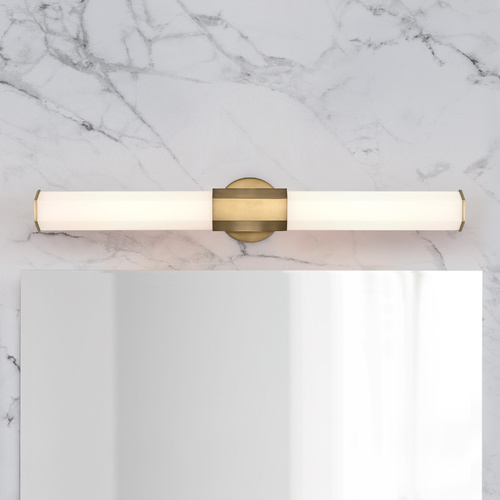 Hinkley Facet 32-Inch Heritage Brass LED Bath Light by Hinkley Lighting 51153HB