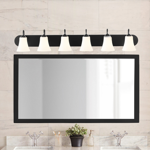 Classic Black 6-Light Bathroom Light by Progress Lighting