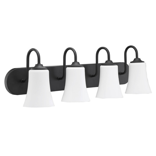 Craftmade Lighting Gwyneth Flat Black Bathroom Light by Craftmade Lighting 50404-FB-WG