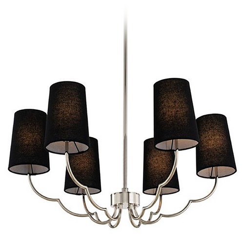 Kalco Lighting Sophia 28-Inch 6-Light Chandelier in Polished Nickel by Kalco Lighting 514372PN