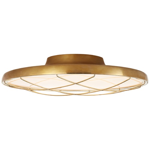 Visual Comfort Signature Collection Peter Bristol Dot 16-Inch Caged Flush Mount in Brass by Visual Comfort Signature PB4004NB
