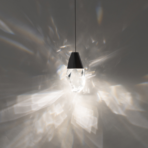 Martini LED Mini Pendant in Black by Schonbek Beyond