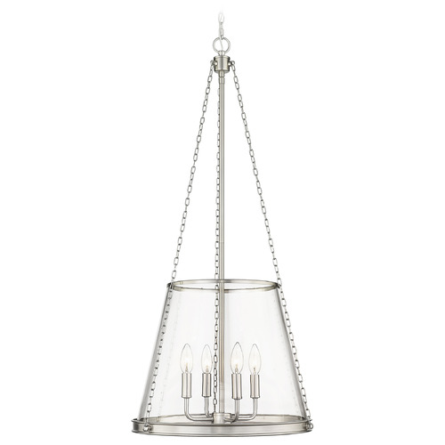 Z-Lite Prescott Brushed Nickel Pendant by Z-Lite 341P18-BN